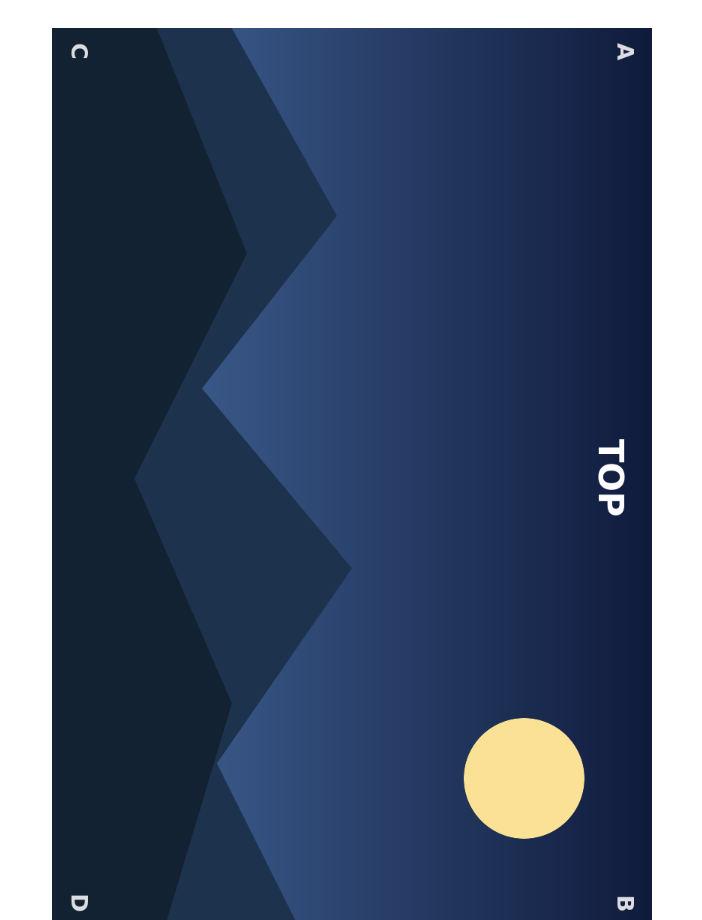 A 90°-rotated image, the box hugging the rotated footprint